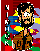 [Psychedelic drawing of Nimdok against a funky background]