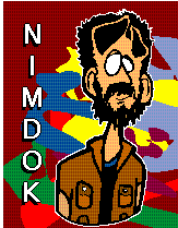 [Psychedelic drawing of Nimdok against a funky background]